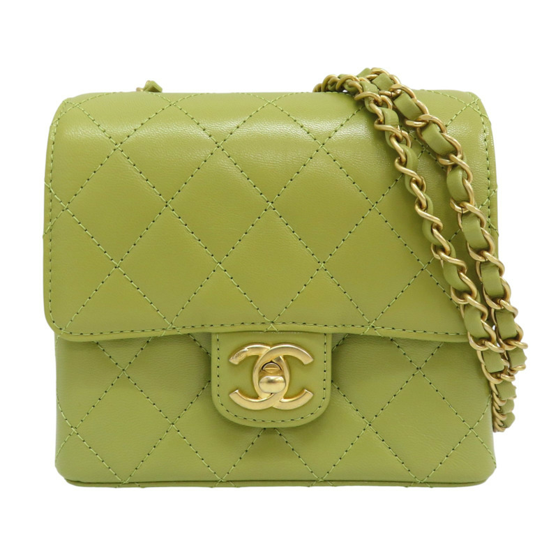 綠色牛皮 單肩鏈包 肩背包 [CHANEL 香奈兒]-0