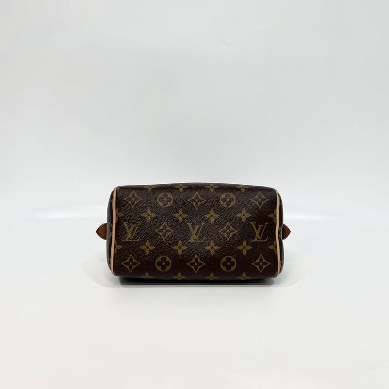 LV原花奶茶寬背帶紅內Speedy20波士頓包M46222-4