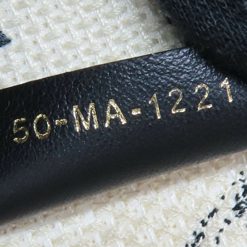 黑/白色 刺繡帆布 Tote Book 手提包 [Dior 迪奧]-7