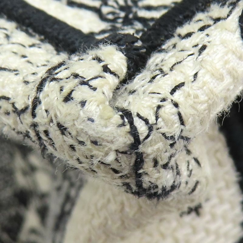 黑/白色 刺繡帆布 Tote Book 手提包 [Dior 迪奧]-10