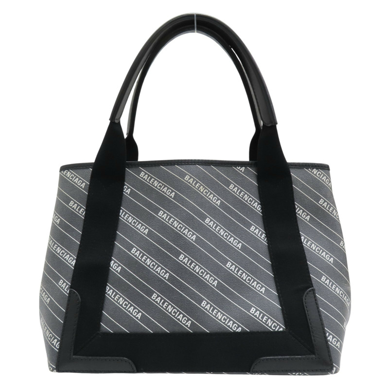 灰色帆布海軍藍Cabas手袋【BALENCIAGA 巴黎世家】#339933-0
