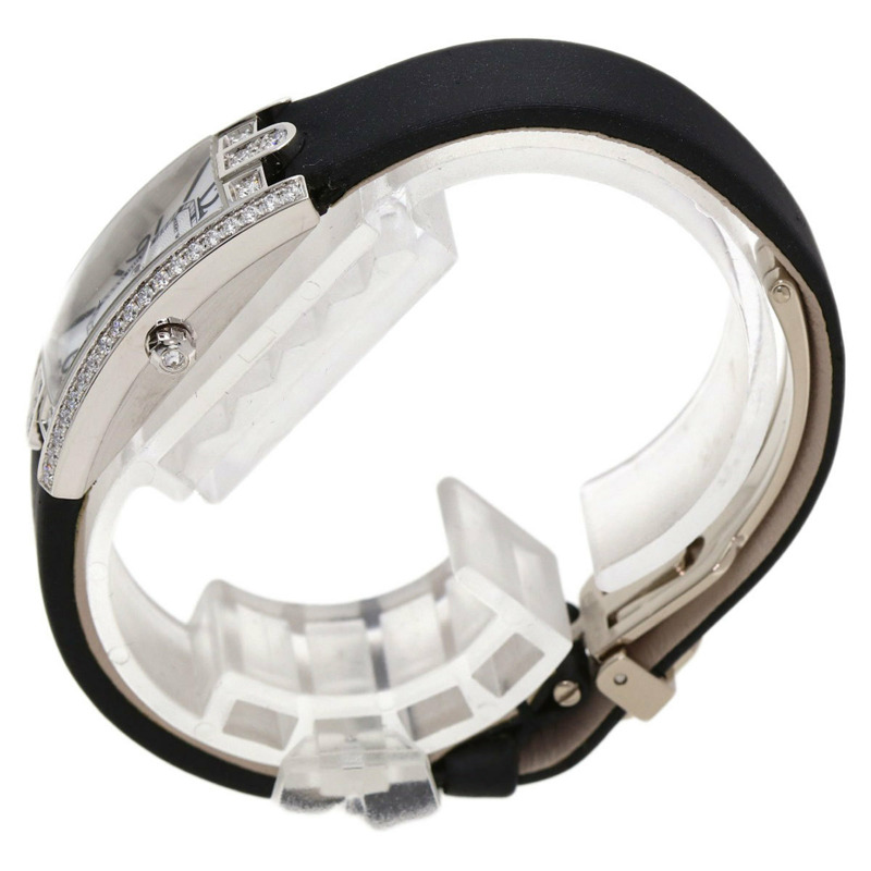 Harry Winston AVCQHM16WW024 Avenue C 迷你腕錶,18K 白金搭配皮革和緞面,鑽石,女士-1