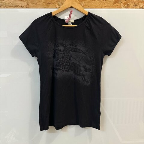 【美收精品】BURBERRY	黑色長袖上衣 4-247【隔月月中將轉賣至日本 上架期限30天】