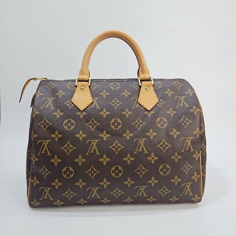 lv 原花金釦 speedy 30手提斜背包