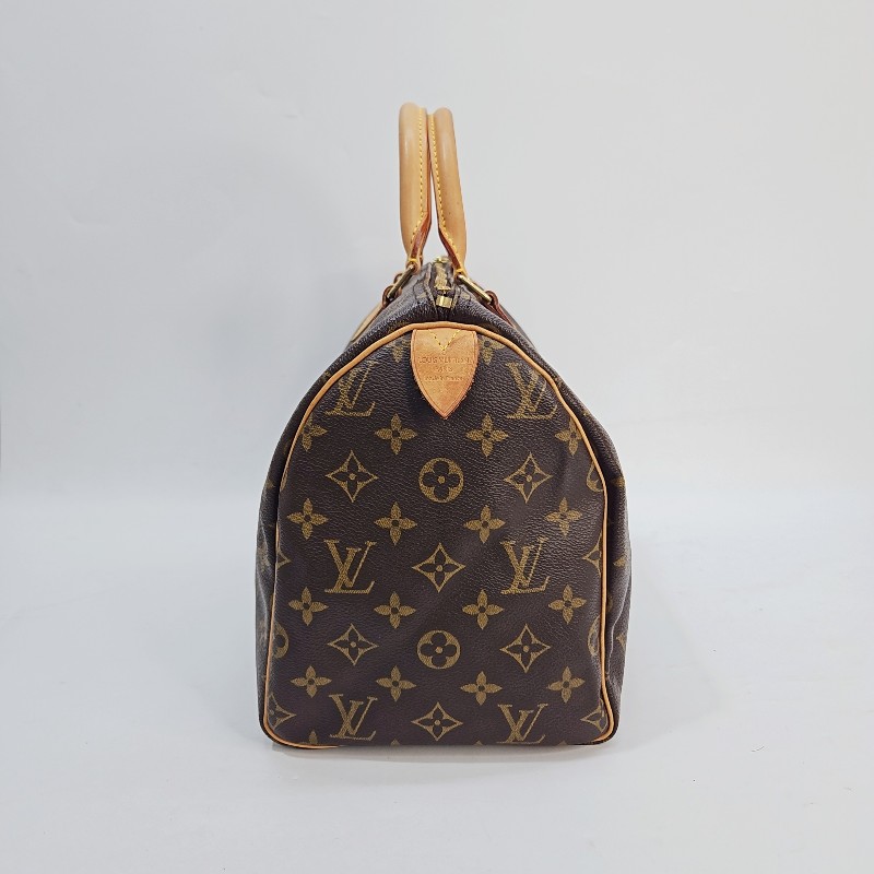 lv 原花金釦 speedy 30手提斜背包-2