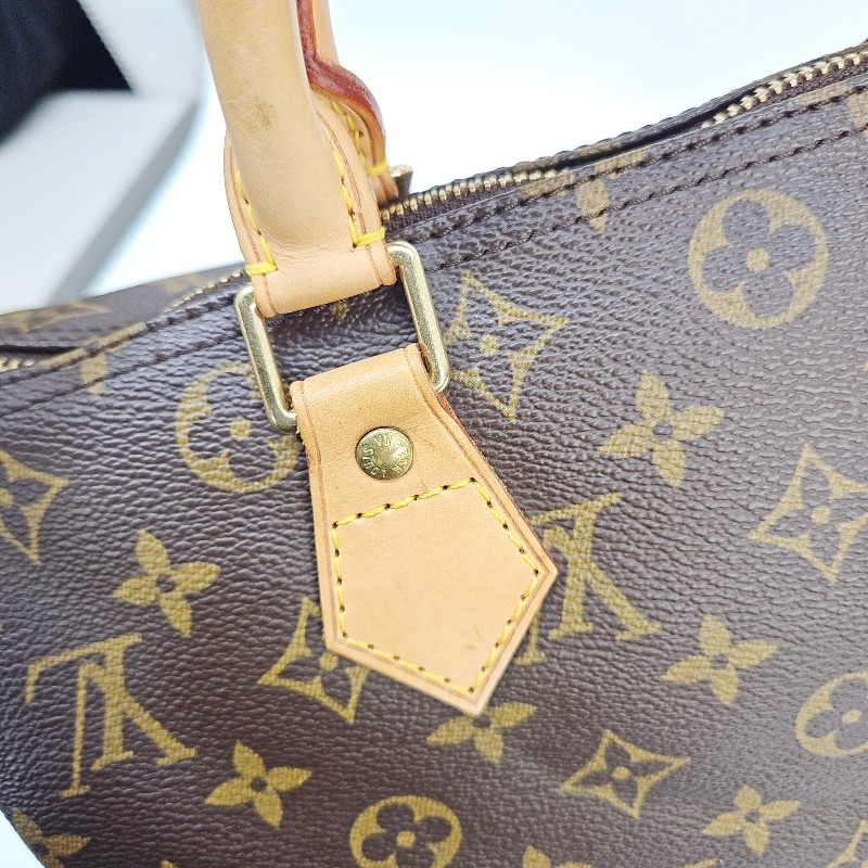lv 原花金釦 speedy 30手提斜背包-9