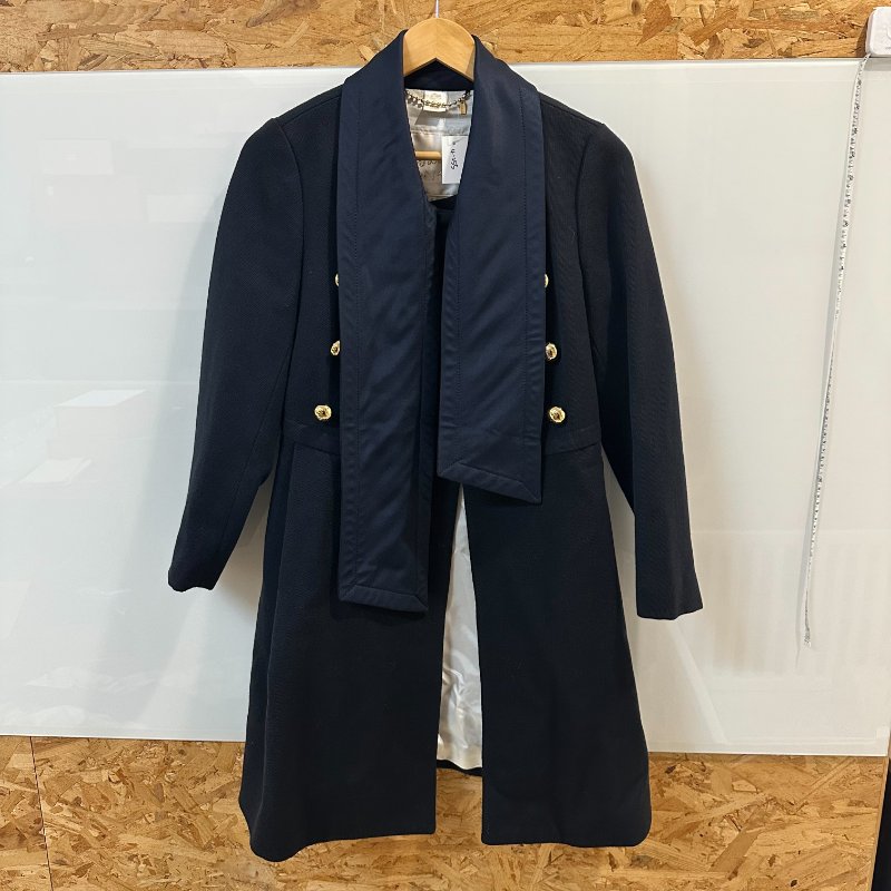 【美收精品】coach 深藍色長版風衣外套 4-255【隔月月中將轉賣至日本 上架期限30天】-0