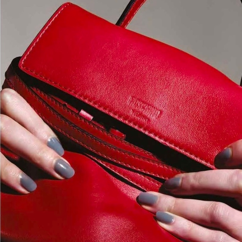 Moschino Tie me bag 肩背手提兩用包(絕美紅)-0