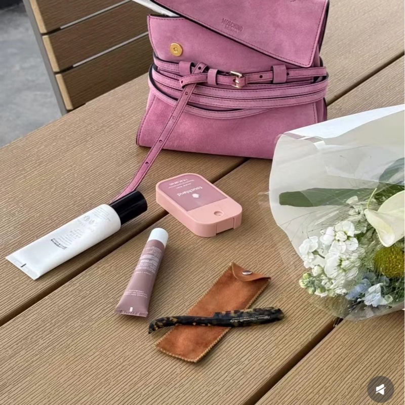 Moschino Tie me bag 肩背手提兩用包(絕美紅)-5