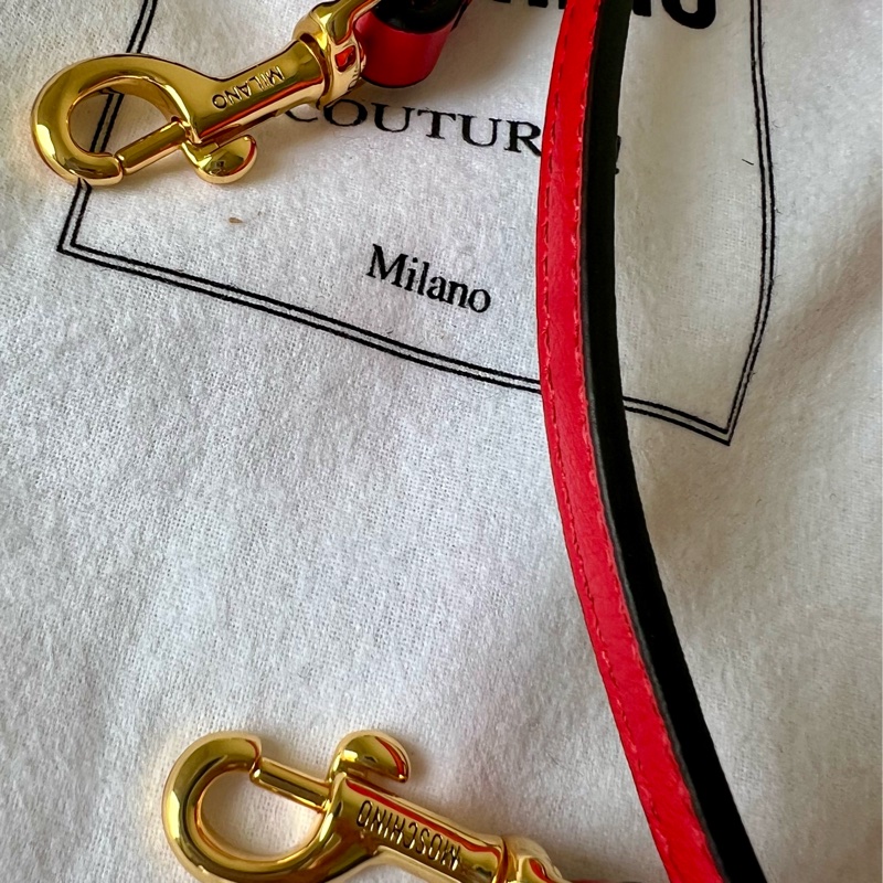Moschino Tie me bag 肩背手提兩用包(絕美紅)-15