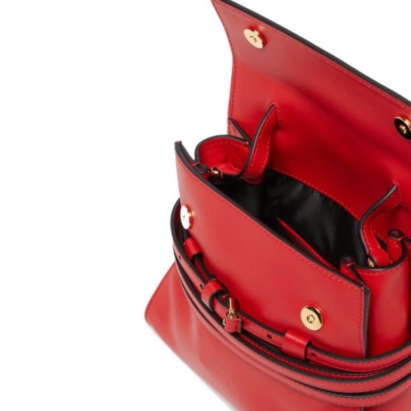 Moschino Tie me bag 肩背手提兩用包(絕美紅)-17