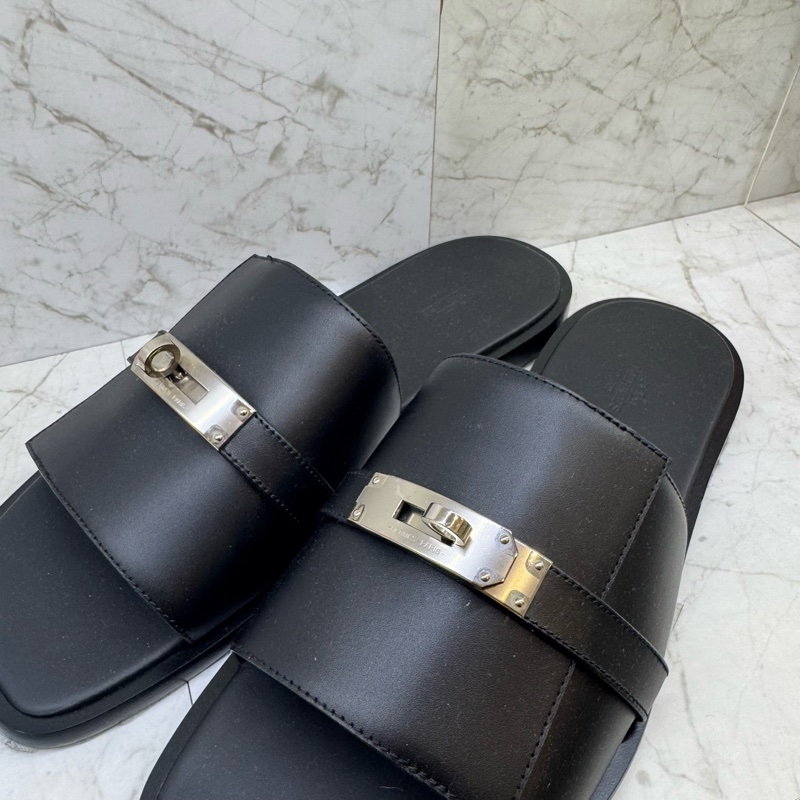 HERMES KELLY平底拖鞋/42.5-4