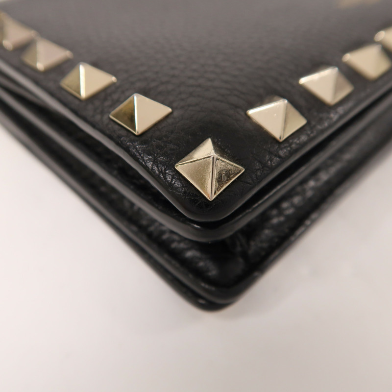 Valentino 牛皮皮革Chain Shoulder金扣鏈帶肩背袋-11