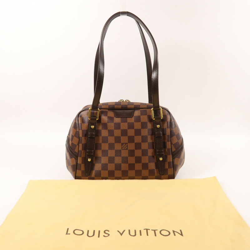 LOUIS VUITTON Damier Rivington金扣肩背袋-9