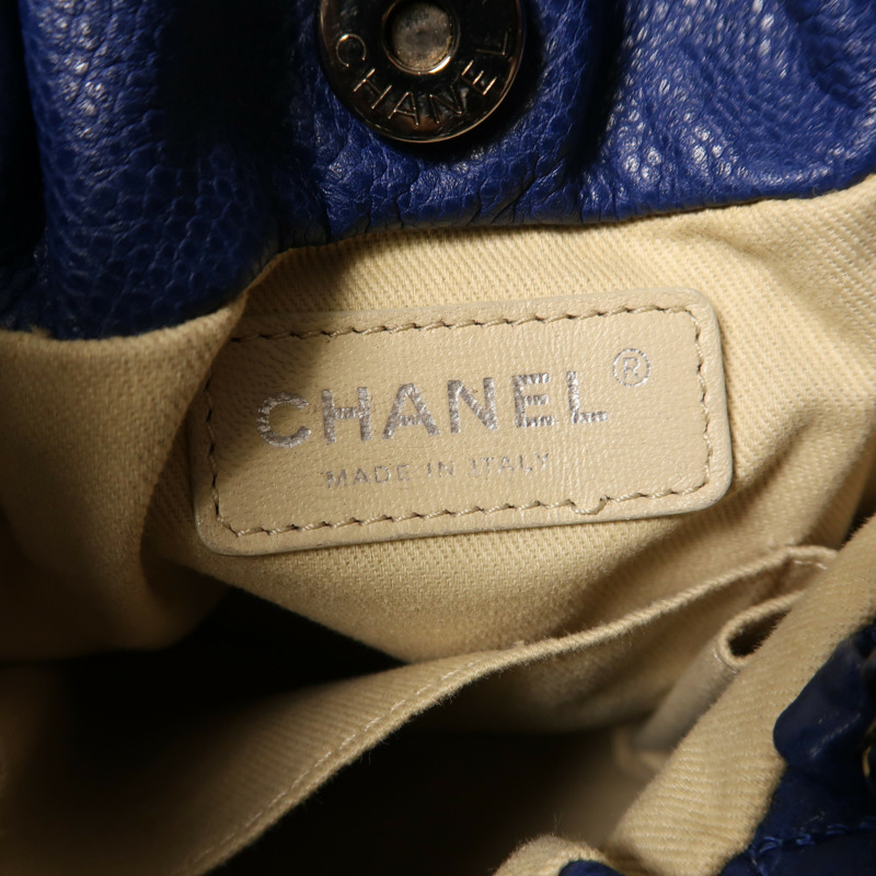 CHANEL 牛皮皮革Chain Shoulder銀扣鏈帶肩背袋-6