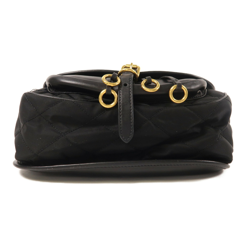PRADA 尼龍/皮革Shoulder Bag金扣肩背袋-3