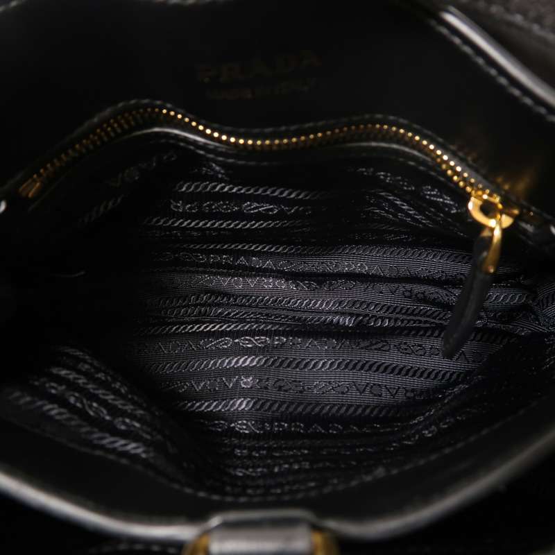 PRADA 尼龍/皮革Shoulder Bag金扣肩背袋-5