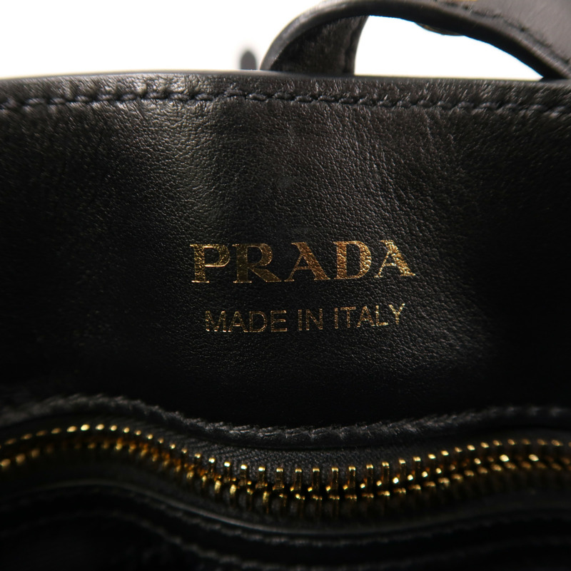 PRADA 尼龍/皮革Shoulder Bag金扣肩背袋-6