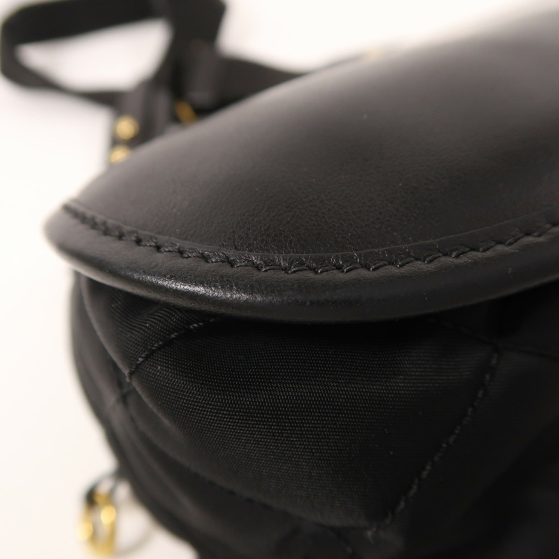 PRADA 尼龍/皮革Shoulder Bag金扣肩背袋-14