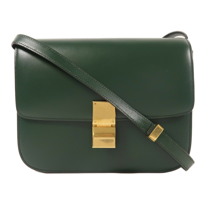 CELINE 牛皮皮革Classic Box金扣肩背袋-0