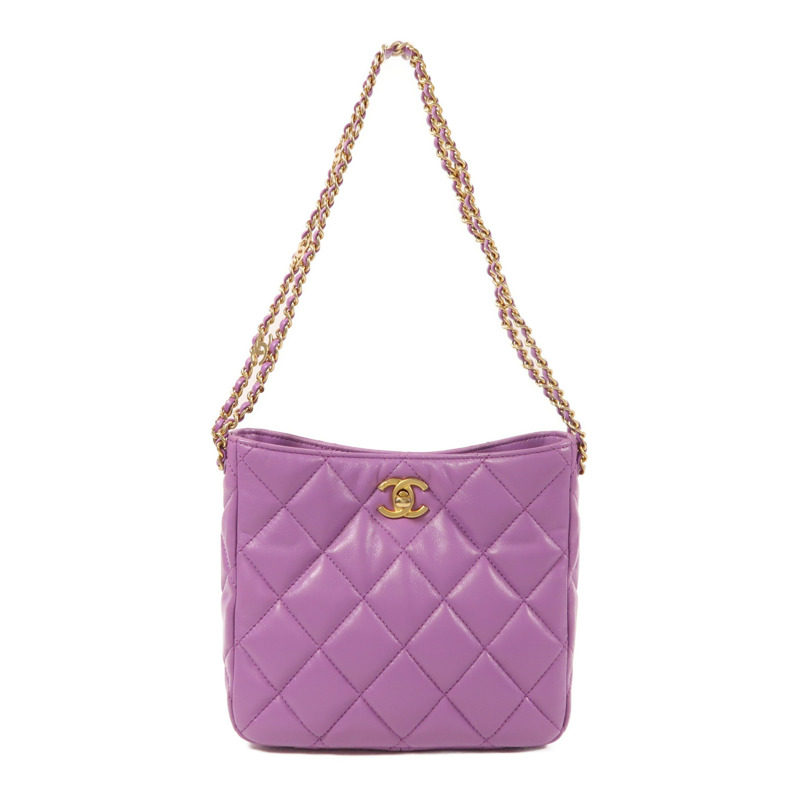 CHANEL 羊皮皮革Pick Me Up Hobo Bag金扣肩背袋-0