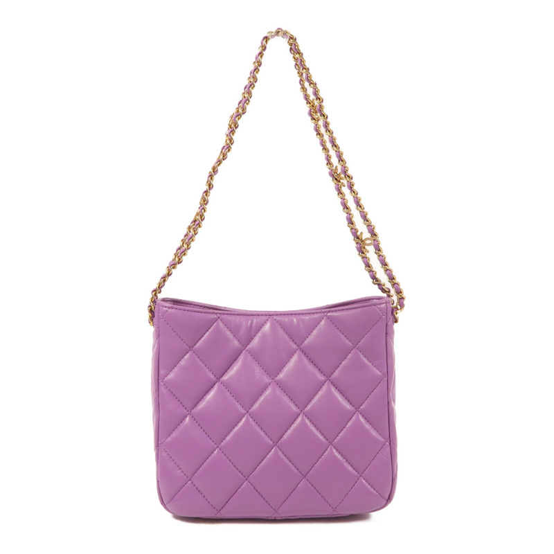 CHANEL 羊皮皮革Pick Me Up Hobo Bag金扣肩背袋-1
