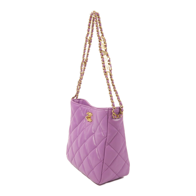CHANEL 羊皮皮革Pick Me Up Hobo Bag金扣肩背袋-2