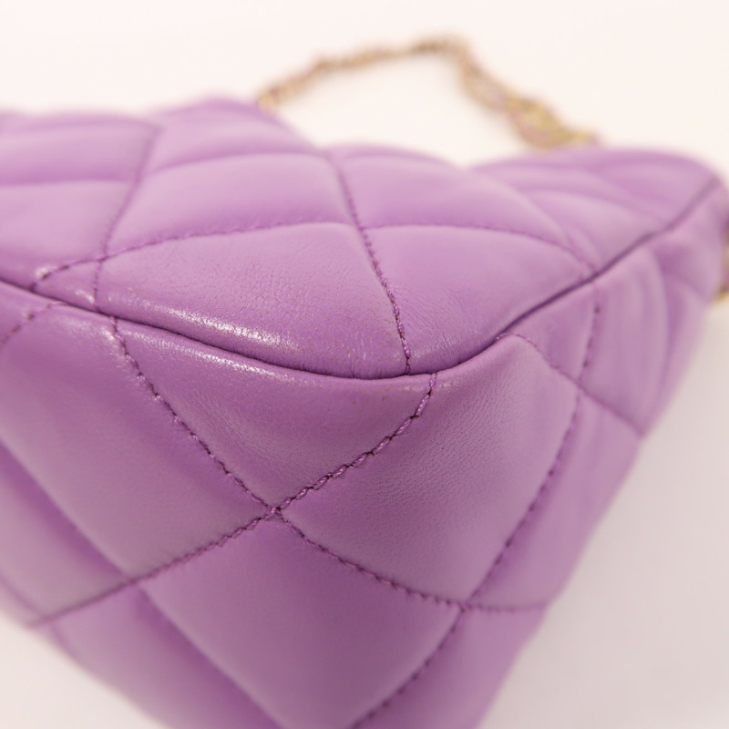 CHANEL 羊皮皮革Pick Me Up Hobo Bag金扣肩背袋-10