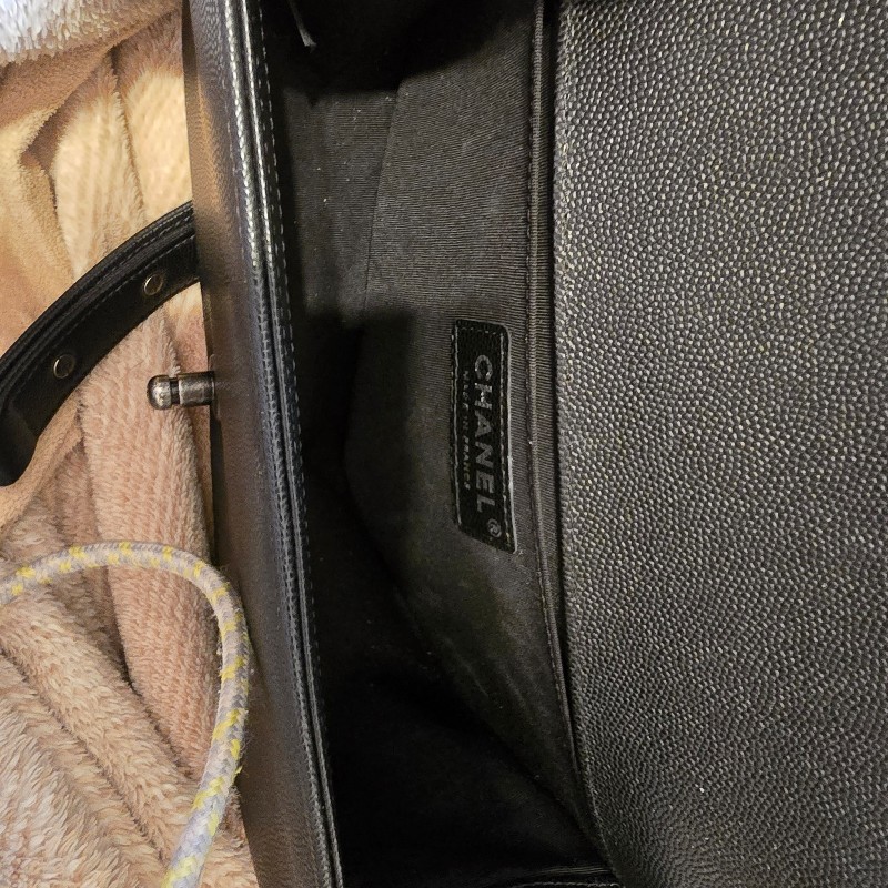 Chanel boy 25 荔枝牛皮銀鏈-12