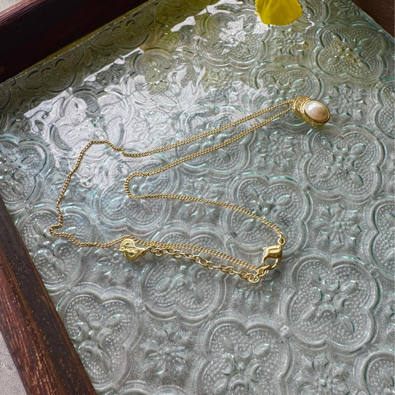 Christian Dior Vintage Necklace 中古迪奧小珍珠閃石項鏈-10