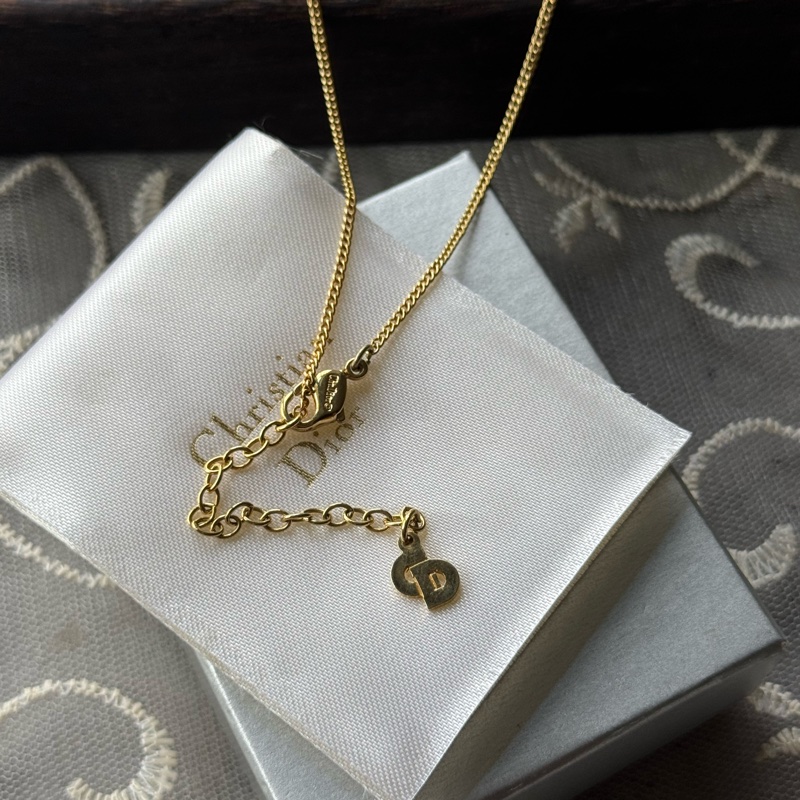 Christian Dior Vintage Necklace 中古迪奧小珍珠閃石項鏈-11