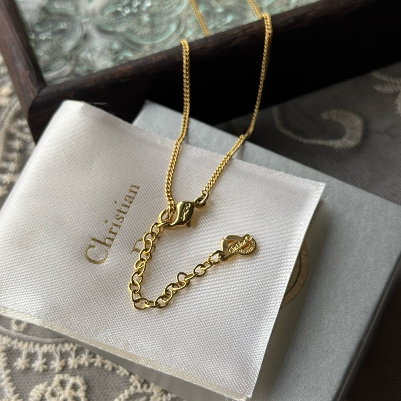 Christian Dior Vintage Necklace 中古迪奧小珍珠閃石項鏈-12