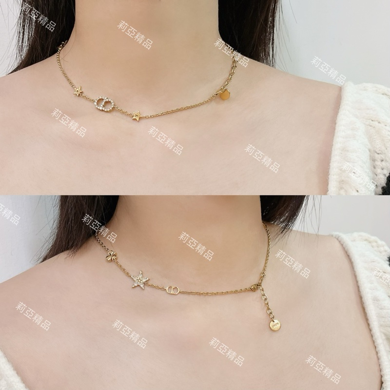 莉亞精品♡Dior 雙層星星手鍊 九新美品-3
