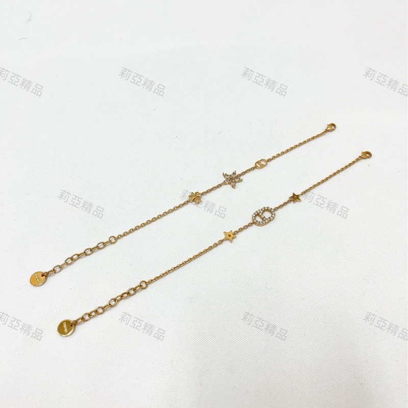 莉亞精品♡Dior 雙層星星手鍊 九新美品-4