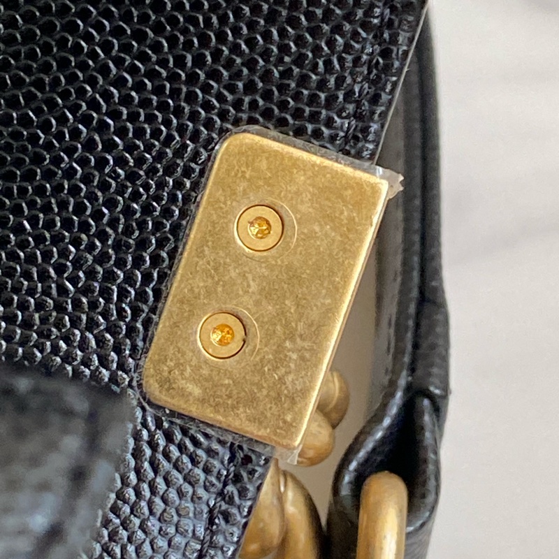 Chanel Boy25 中號 黑金荔枝皮 晶片款 |經典不敗|商務百搭|貴婦小姊姊必備款|誠🉑小議-25