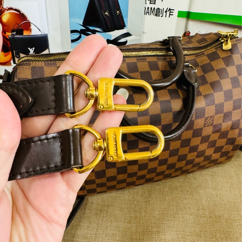售 二手 真品 LV speedy 35 波士頓手提斜背包-7