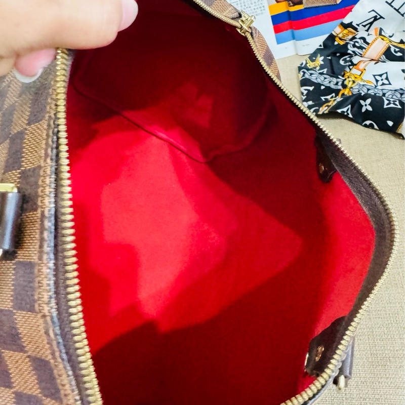 售 二手 真品 LV speedy 35 波士頓手提斜背包-21