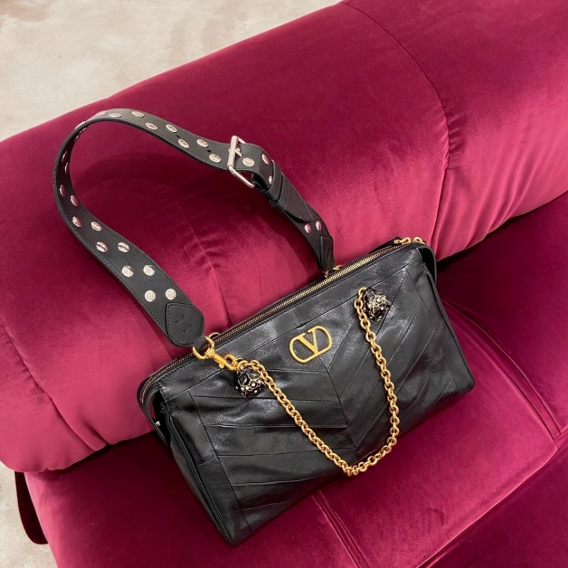 🎉新品好折扣✨Valentino Garavani Panthea 羊皮黑豹托特包 黑色-6
