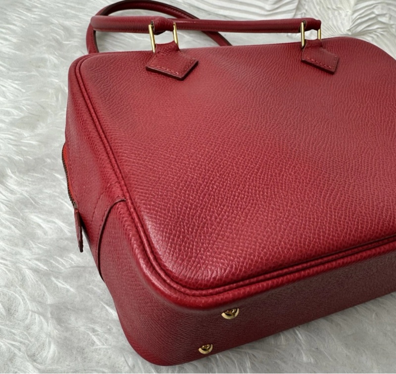 Hermes plume mini 红色 方块A刻 尺寸20x15x8 epsom皮-5