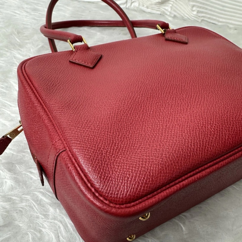 Hermes plume mini 红色 方块A刻 尺寸20x15x8 epsom皮-8