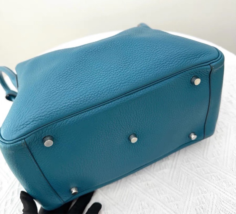 Hermes Lindy30 蓝色 银扣 tc皮 尺寸30 年份框Q-7
