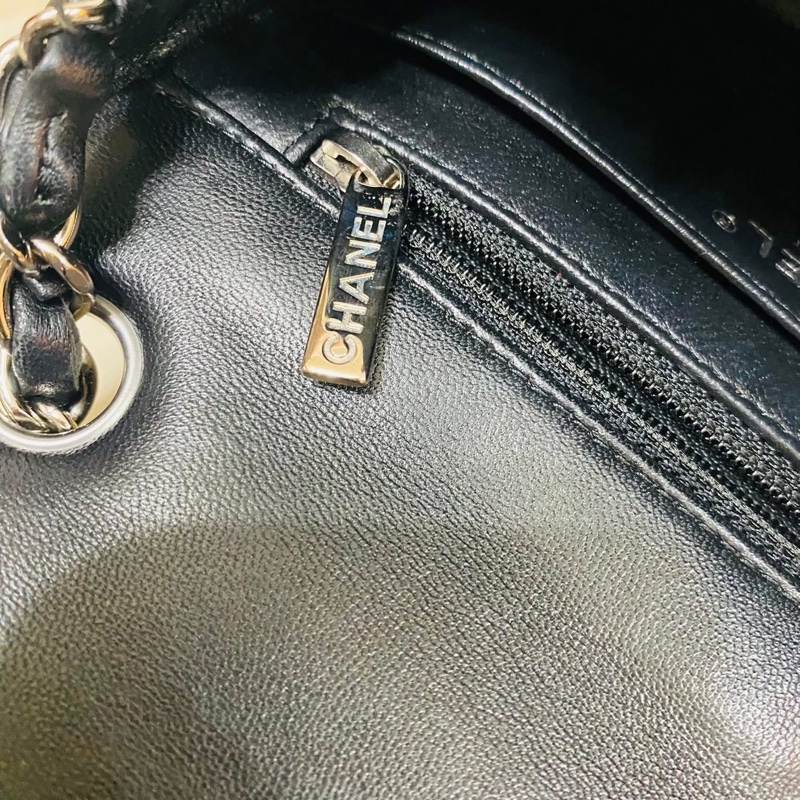 Chanel mini 防刮羊皮 芯片款 方胖子-15