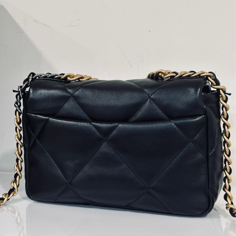 🈶22年台灣購證 #全新 #芯片款全網最低 香奈兒黑金19bag小號 #全配🉑送禮-19