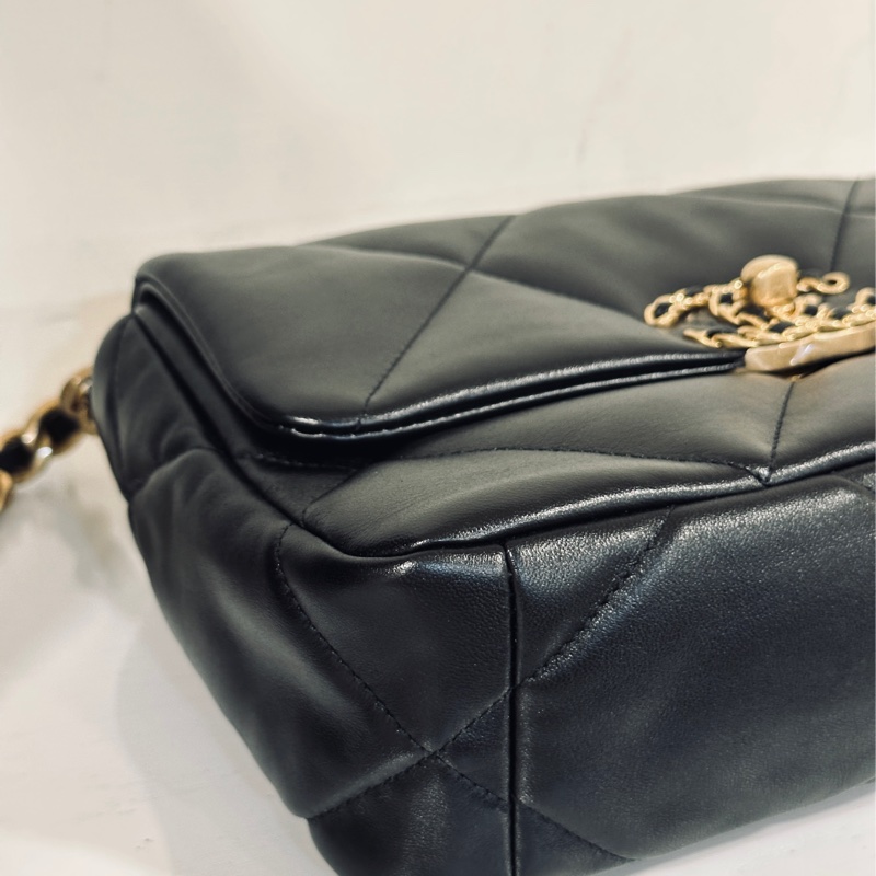 🈶22年台灣購證 #全新 #芯片款全網最低 香奈兒黑金19bag小號 #全配🉑送禮-21