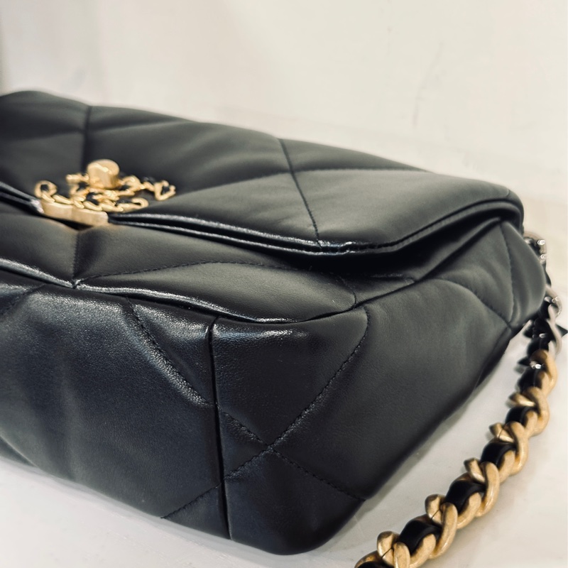 🈶22年台灣購證 #全新 #芯片款全網最低 香奈兒黑金19bag小號 #全配🉑送禮-22