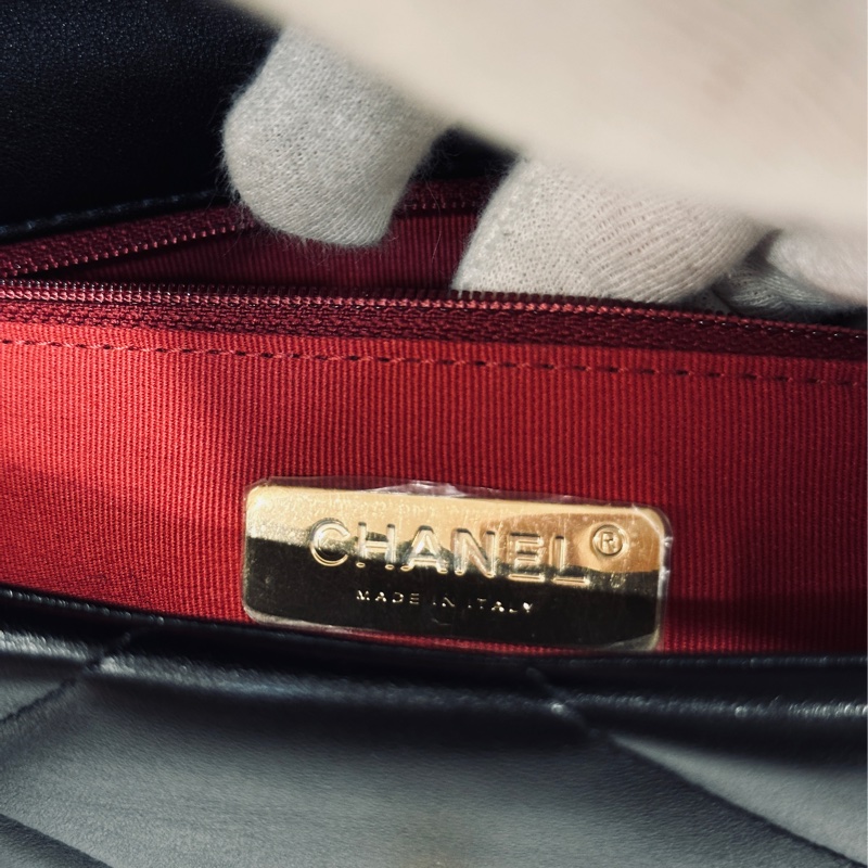 🈶22年台灣購證 #全新 #芯片款全網最低 香奈兒黑金19bag小號 #全配🉑送禮-26