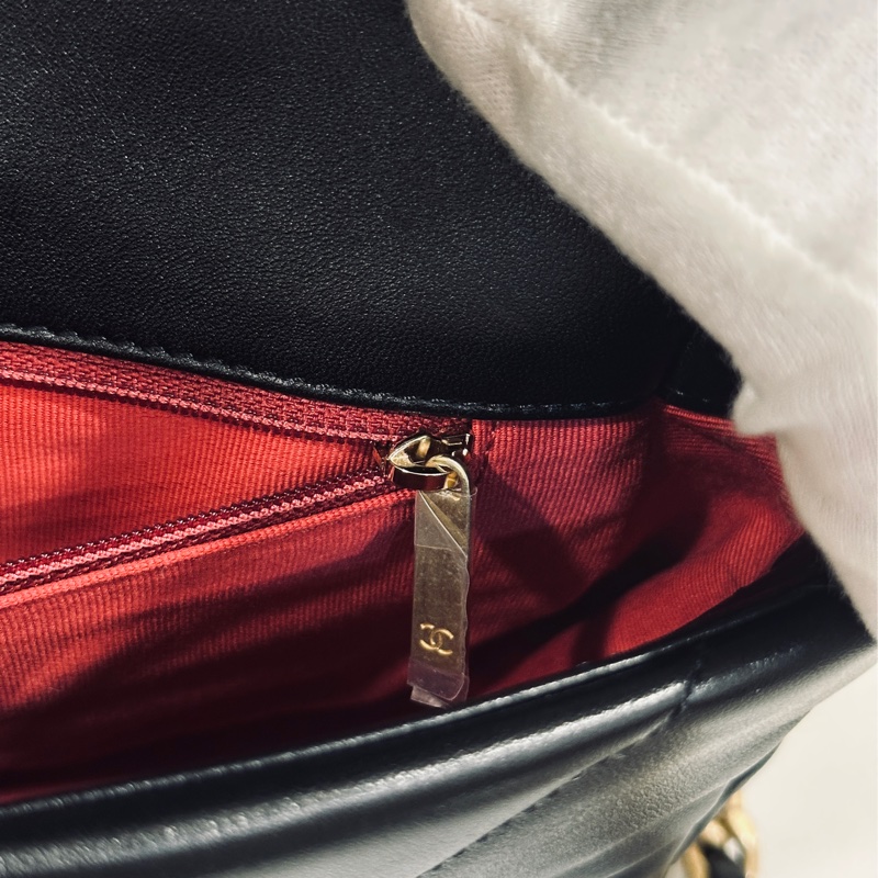 🈶22年台灣購證 #全新 #芯片款全網最低 香奈兒黑金19bag小號 #全配🉑送禮-28