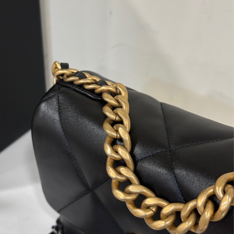 🈶22年台灣購證 #全新 #芯片款全網最低 香奈兒黑金19bag小號 #全配🉑送禮-31