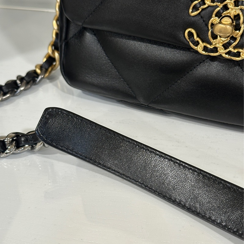 🈶22年台灣購證 #全新 #芯片款全網最低 香奈兒黑金19bag小號 #全配🉑送禮-33