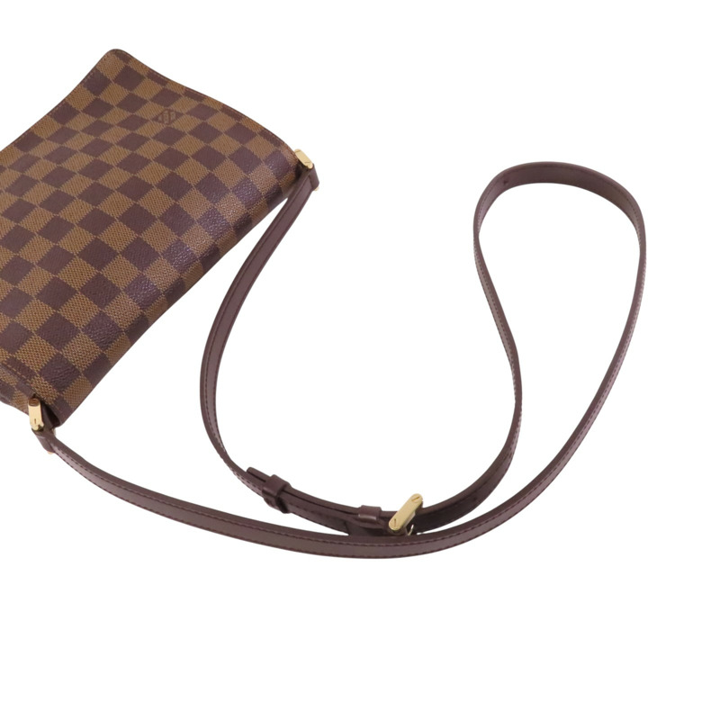 LOUIS VUITTON Damier Ebene Musette Tango金扣肩背袋-7